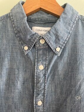 Calvin Klein Blue Denim Button Down Shirt